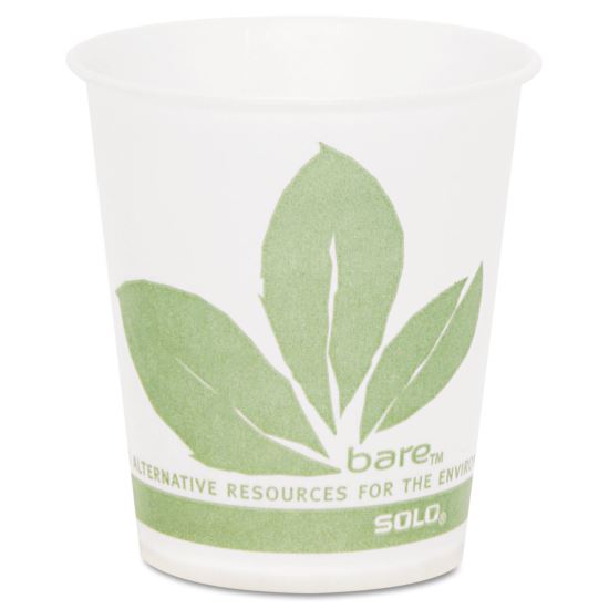 Bare Eco-Forward Treated Paper Cold Cups, 5 oz, Green/White, 100/Sleeve, 30 Sleeves/Carton1