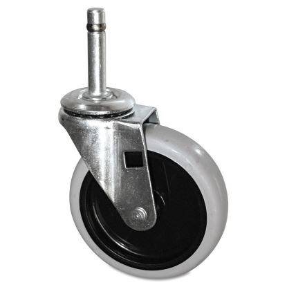 Replacement Swivel Bayonet Casters, 4" Wheel, Thermoplastic Rubber, Black1