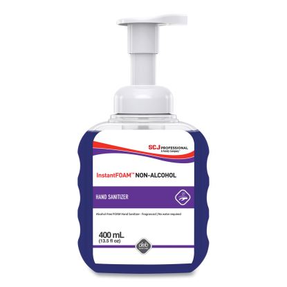 InstantFOAM Non-Alcohol Hand Sanitizer, 400 mL Pump Bottle, Light Perfume Scent, 12/Carton1