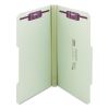 Recycled Pressboard Folders with Two SafeSHIELD Coated Fasteners, 2" Expansion, 2/5-Cut: R of C, Legal, Gray-Green, 25/Box2