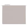 TUFF Extra Capacity Hanging File Folders with Easy Slide Tabs, 4" Capacity, Letter, 1/3-Cut Tabs, Steel Gray, 18/Box1