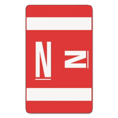 AlphaZ Color-Coded Second Letter Alphabetical Labels, N, 1 x 1.63, Red, 10/Sheet, 10 Sheets/Pack1
