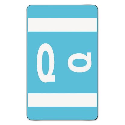 AlphaZ Color-Coded Second Letter Alphabetical Labels, Q, 1 x 1.63, Light Blue, 10/Sheet, 10 Sheets/Pack1