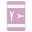AlphaZ Color-Coded Second Letter Alphabetical Labels, Y, 1 x 1.63, Lavender, 10/Sheet, 10 Sheets/Pack1