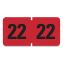 Yearly End Tab File Folder Labels, 22, 0.75 x 1.5, Red, 500 Labels/Roll1