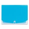 Poly Expanding Folders, 12 Sections, Cord/Hook Closure, 1/6-Cut Tabs, Letter Size, Teal/Clear2