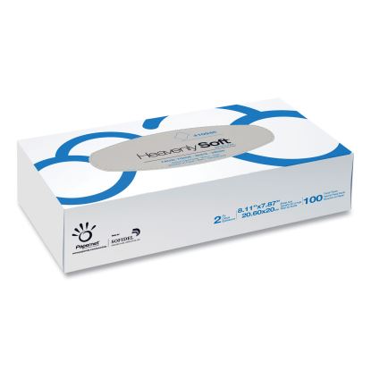 Heavenly Soft Facial Tissue, 2-Ply, 7.9 x 8.3, White, 100/Flat Box, 30 Boxes/Caton1