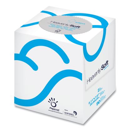 Heavenly Soft Facial Tissue, 2-Ply, 8 x 8.2, White, 90/Cube Box, 36 Boxes/Carton1