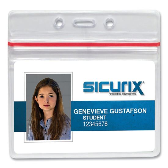 Sealable Cardholder, Horizontal, 3.75 x 2.62, Clear, 50/Pack1