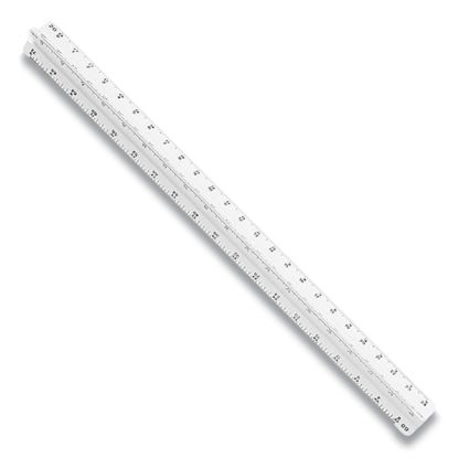 Triangular Scale Plastic Architects Ruler, 12" Long, Plastic, White1