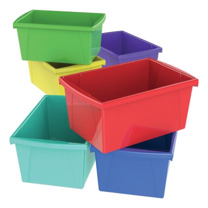 Storage Bins, 5.5 gal, 10.63" x 15.63" x 8", Randomly Assorted Colors1