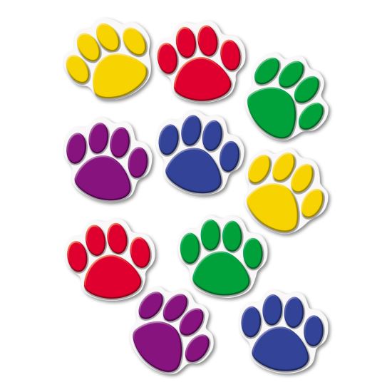 Paw Print Accents, Assorted Colors, 30 Pieces1