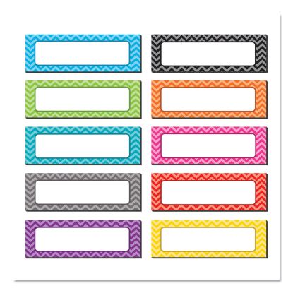 Chevron Labels Magnetic Accents, 10 Assorted Colors, 4.75" x 1.5", 20/Pack1