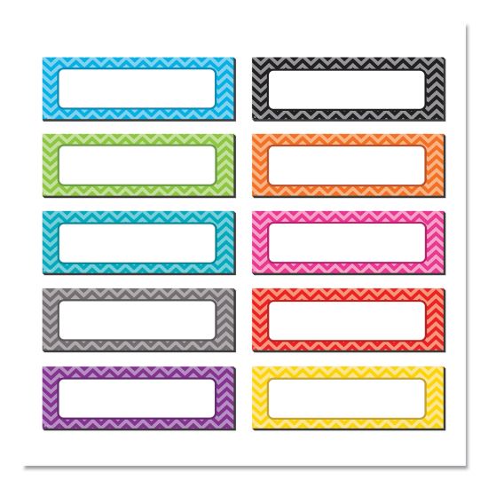 Chevron Labels Magnetic Accents, 10 Assorted Colors, 4.75" x 1.5", 20/Pack1