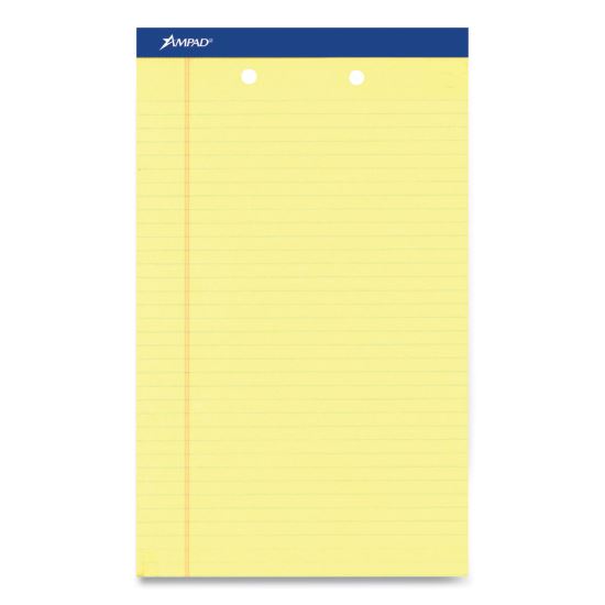 Perforated Writing Pads, Wide/Legal Rule, 50 Canary-Yellow 8.5 x 14 Sheets, Dozen1