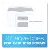 1099 Double Window Envelope, Commercial Flap, Gummed Closure, 5.63 x 9, White, 24/Pack2