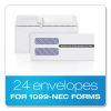 1099 Double Window Envelope, Commercial Flap, Self-Adhesive Closure, 3.75 x 8.75, White, 24/Pack2