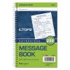 Spiralbound Message Book, Two-Part Carbonless, 4.25 x 5, 2/Page, 200 Forms2