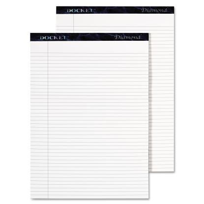 Docket Diamond Ruled Pads, Wide/Legal Rule, 50 White 8.5 x 11.75 Sheets, 2/Box1