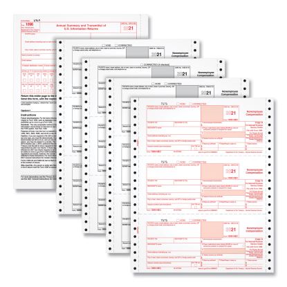 Four-Part 1099-NEC Continuous Tax Forms, 8.5 x 11, 600/Carton1