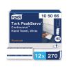 PeakServe Continuous Hand Towel, 7.91 x 8.85, White, 270 Wipes/Pack, 12 Packs/Carton2