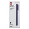 Ballpoint Pen, Stick, Medium 1 mm, Blue Ink, Blue Barrel, Dozen1