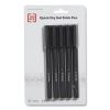 Quick Dry Gel Pen, Stick, Medium 0.7 mm, Black Ink, Black Barrel, 5/Pack1