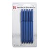 Quick Dry Gel Pen, Retractable, Fine 0.5 mm, Blue Ink, Blue Barrel, 5/Pack1