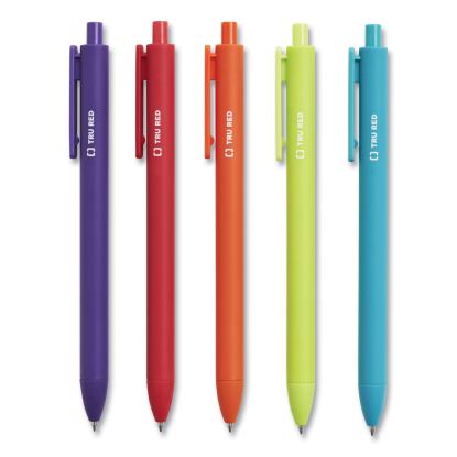 Quick Dry Gel Pen, Retractable, Fine 0.5 mm, Assorted Ink and Barrel Colors, 5/Pack1