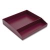 Divided Stackable Plastic Tray, 2 Compartments, 9.44 x 9.84 x 1.77, Purple2