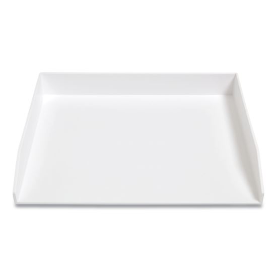 Side-Load Stackable Plastic Document Tray, 1 Section, Letter-Size, 12.24 x 9.8 x 1.75, White1