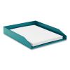 Front-Load Stackable Plastic Document Tray, 1 Section, Letter Size Files, 9.8 x 12.24 x 1.75, Teal1