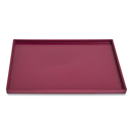 Slim Stackable Plastic Tray, 6.85 x 9.88 x 0.47, Purple1