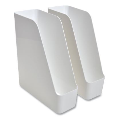 Plastic Magazine File, 4.28 x 10.47 x 11.7, White, 2/Pack1