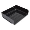 Side-Load Stackable Plastic Document Tray, 1 Section, Letter-Size, 12.63 x 9.72 x 3.01, Black, 6/Pack2