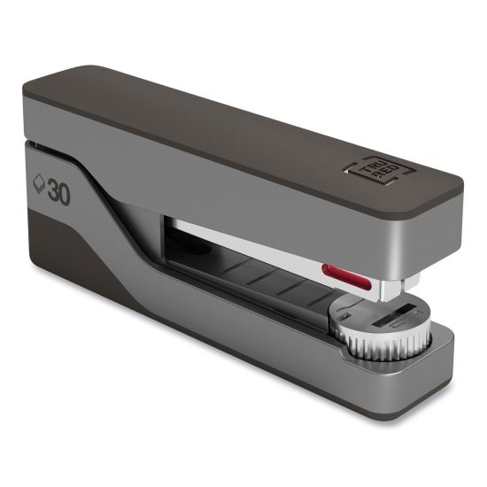 Premium Desktop Half Strip Stapler, 30-Sheet Capacity, Gray/Black1