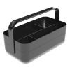 Plastic Desktop Caddy, 5 Compartments, 4.33 x 11.5 x 8.07, Black2