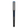 Roller Ball Pen, Stick, Fine 0.5 mm Needle Tip, Blue Ink, Black Barrel, Dozen2