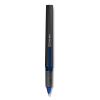 Roller Ball Pen, Stick, Fine 0.5 mm, Blue Ink, Black Barrel, Dozen1