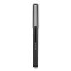 Roller Ball Pen, Stick, Fine 0.5 mm Needle Tip, Black Ink, Black Barrel, Dozen2