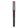 Roller Ball Pen, Stick, Fine 0.5 mm, Red Ink, Black Barrel, Dozen2