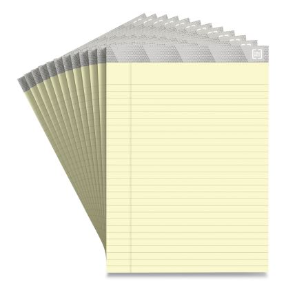 Notepads, Wide/Legal Rule, 50 Canary-Yellow 8.5 x 11.75 Sheets, 12/Pack1