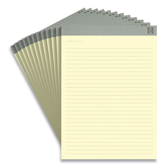 Notepads, Wide/Legal Rule, 50 Canary-Yellow 8.5 x 11.75 Sheets, 12/Pack1