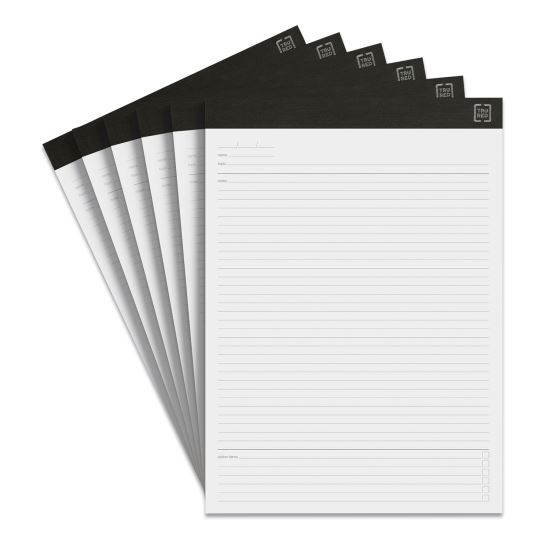 Notepads, Meeting-Minutes/Notes Format, 50 White 8.5 x 11.75 Sheets, 6/Pack1