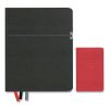 Large Mastery Journal with Pockets, 1 Subject, Narrow Rule, Black/Red Cover, 10 x 8, 192 Sheets1