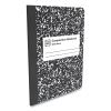 Composition Notebook, Wide/Legal Rule, Black Marble Cover, 9.75 x 7.5, 100 Sheets, 4/Pack2