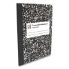 Composition Notebook, Medium/College Rule, Black Marble Cover, 9.75 x 7.5, 100 Sheets, 4/Pack2