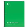 Wireless One-Subject Notebook, Quadrille Rule, Green Cover, 11 x 8.5, 80 Sheets1