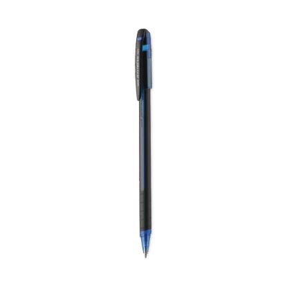 Jetstream 101 Roller Ball Pen, Stick, Bold 1 mm, Blue Ink, Black/Blue Barrel, Dozen1