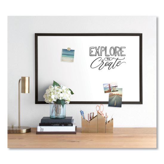 Magnetic Dry Erase Board with MDF Frame, 36 x 24, White Surface, Black Frame1